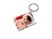 Personalised hardboard rectangle keyrings