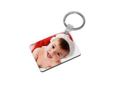 Personalised hardboard rectangle keyrings