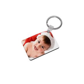 Personalised hardboard rectangle keyrings