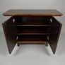 Vintage Chinese Hardwood Side Cabinet with Overhanging Top Image 5