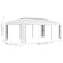 Gazebo with Double Roof 3x6 m White Image 6