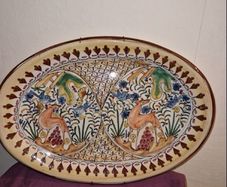 Stunning Pintado A Mao Hand Painted Wall Hanging Plate
