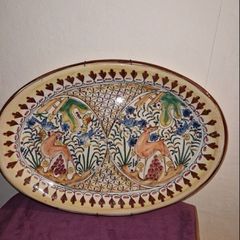 Stunning Pintado A Mao Hand Painted Wall Hanging Plate