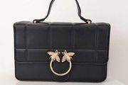 Black Quilted Top Handle Cross Body Bag - BRAND NEW