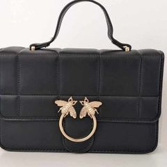 Black Quilted Top Handle Cross Body Bag - BRAND NEW