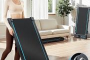 Under Desk Treadmill for Home, 2.75HP Quiet Portable Treadmill, Bluetooth App Magnetic Remote Control, 300LBS Capacity, LED Display