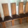Dining room chairs oak x 6 Image 2