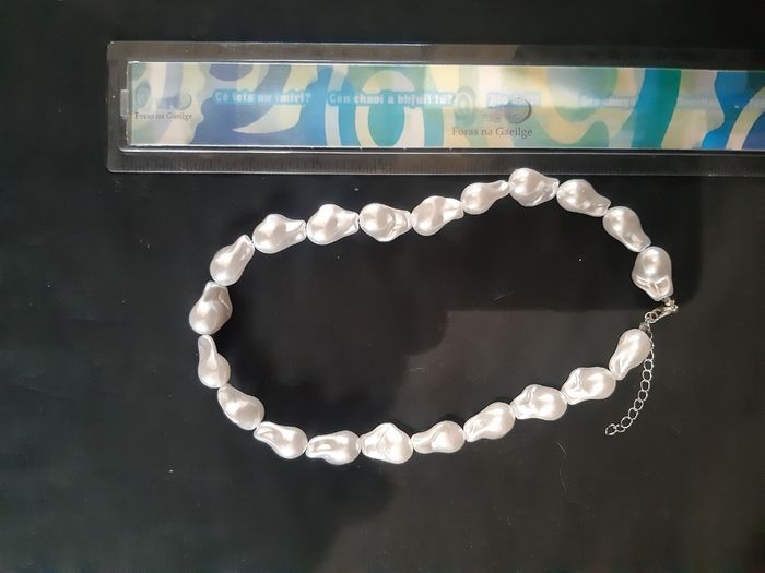 Faux Fresh Water Baroque Keshi Pearl Necklace