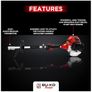 BU-KO 52cc Long Reach Petrol Multi Functional Garden Tool: Petrol Strimmers and Brush Cutter, Extendable Petrol Hedge Trimmer, Pruner Chainsaw, Petrol Grass Trimmers, 75cm Extension Pole, Toolbag Image 5