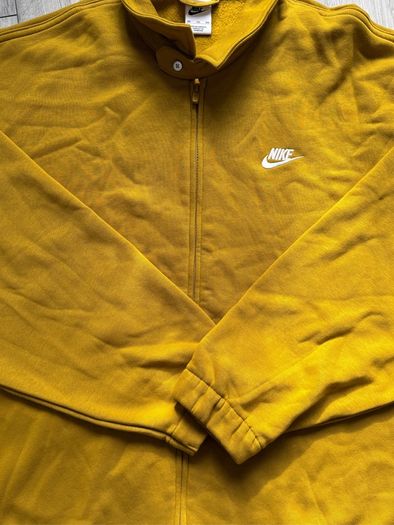 Nike Harrington Jacket Full Zip Mustard Yellow Fleece 3XL