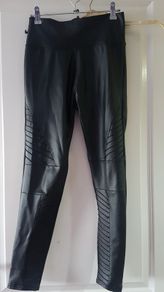Learher look pant size fit 68 worn once pls read description