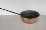 French large copper saucepan antique kitchenalia