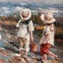 T.Hone Original Oil Painting Professionally Framed Image 2