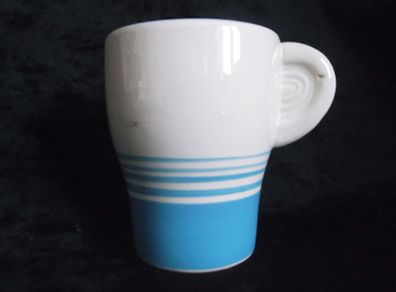 Arklow striped mug with ear shaped handle