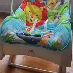 Fisher Price 2-in-1 baby rocker and toddler seat with hanging toys