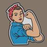 Vintage style arm pump lady Lightbox Image 2