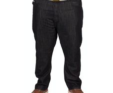 KAM Forge 46R Black / Indigo Belted Jeans (Brand New & Unopened)
