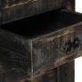Highboard Black 90x40x180 cm Solid Mango Wood Image 9