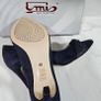 Emis new collection court blue bow detail medium heel leather shoes UK 6.6EU 40 new & boxed Image 5