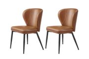 2 x Dining  Chairs Faux Leather  Set of 2