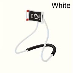 Adjustable universal mobile phone holder, soft iron neck holder, 360 rotatable lazy holder, can be freely hung on the neck, suitable for home and bed use