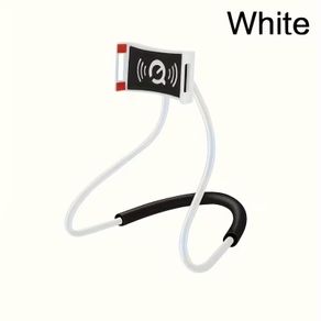 Adjustable universal mobile phone holder, soft iron neck holder, 360 rotatable lazy holder, can be freely hung on the neck, suitable for home and bed use
