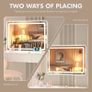 Vanity Mirror with Lights, 80 x 50cm LED Makeup Mirror, Lighted Make up Mirrors with with Touch Screen Control, 3 Dimmable Modes Round White Image 6