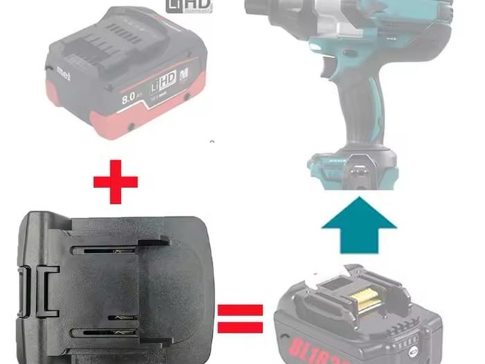Adapter Converter Use Metabo 18V Li-Ion Battery Converter on for Makita LXT Lithium Machine Replace BL1830 BL1815