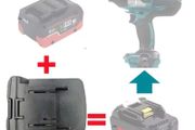 Adapter Converter Use Metabo 18V Li-Ion Battery Converter on for Makita LXT Lithium Machine Replace BL1830 BL1815