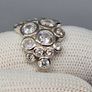 White Cubic Zirconia Ring in Rhodium Overlay Sterling Silver Image 10