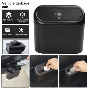Car Van Trash Can Hanging Mini Vehicle Bin Garbage Organization With Lid Multifunctional Folding Automotive Garbage Storage Box