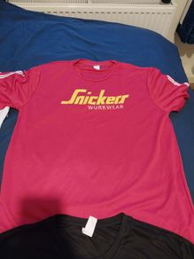 Snickers Red Workwear T Shirt look your best in work light and Breathable M L XL