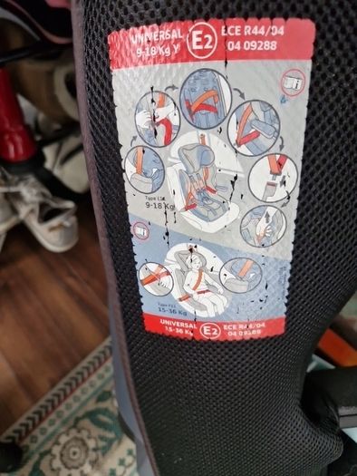Car seat need gone, ages 2 to 8.