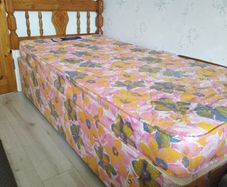 Single bed and mattress