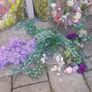 Large selection of artificial flowers plus very large door wreath Image 3