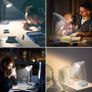 LED Desk Lamp, USB Rechargeable Table Lamp with 3 Levels Brightness, Touch Sensor Control, Mood Light on Base, Energy-Saving Portable Reading Light for Study, Bedroom, Office, Working, Home (FREE POSTAGE) Image 3
