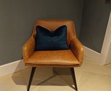 Faux leather armchair