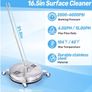 Washer Surface Cleaner,4000PSI Patio Cleaner Attachment with 4 Wheels, Stainless Steel Housing,Power Washer Rotary Brush with 2 Extension Wands and 1/4" Quick Connector for Outdoor/Patio Image 2