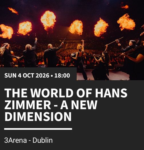 The World of Hans Zimmer,a new Dimension concert ticket.