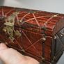 Antique Unusual Small Size Trunk -moneybox 8,2" x 3,4" H-4" Image 6