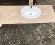 washhand basins with worktop