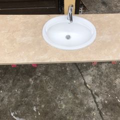 washhand basins with worktop