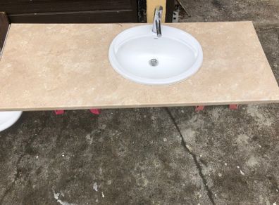 washhand basins with worktop