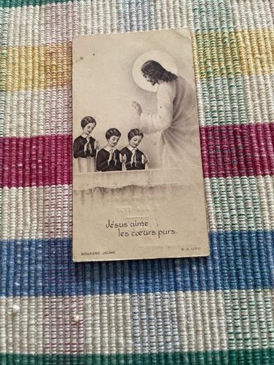 French communion prayer card 1939