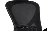 Adjustable headrest office chair, high-back ergonomic computer swivel seat with lumbar support, height adjustment, 360 rotation, tilt function, and 90 flip-up armrests for home office
