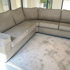 Beige corner sofa set L shaped delivery available