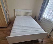 ikea white double bed