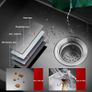 Black Stainless Steel Kitchen Sink, Single Bowl Kitchen Sink, Drop in/Topmount Workstation Sink with Sliding Accessories, Farmhouse Workstation Sink with Multiple Accessories (50 x 45cm) Image 3