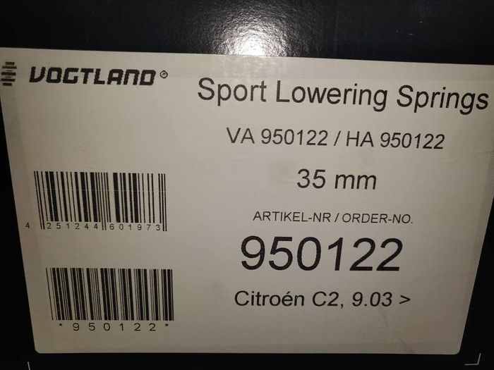 CITROEN C2 C3 High Quality Lowering Springs VOGTLAND Germany