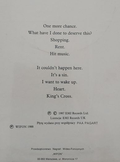 The Pet Shop Boys - Actually